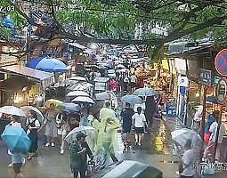 開寧4K高清慢直播攝像機帶你暢游美食街區-西安回民街